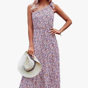 One shoulder midi dress